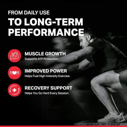 Creatine Monohydrate Powder 50 Servings Strawberry Athletic