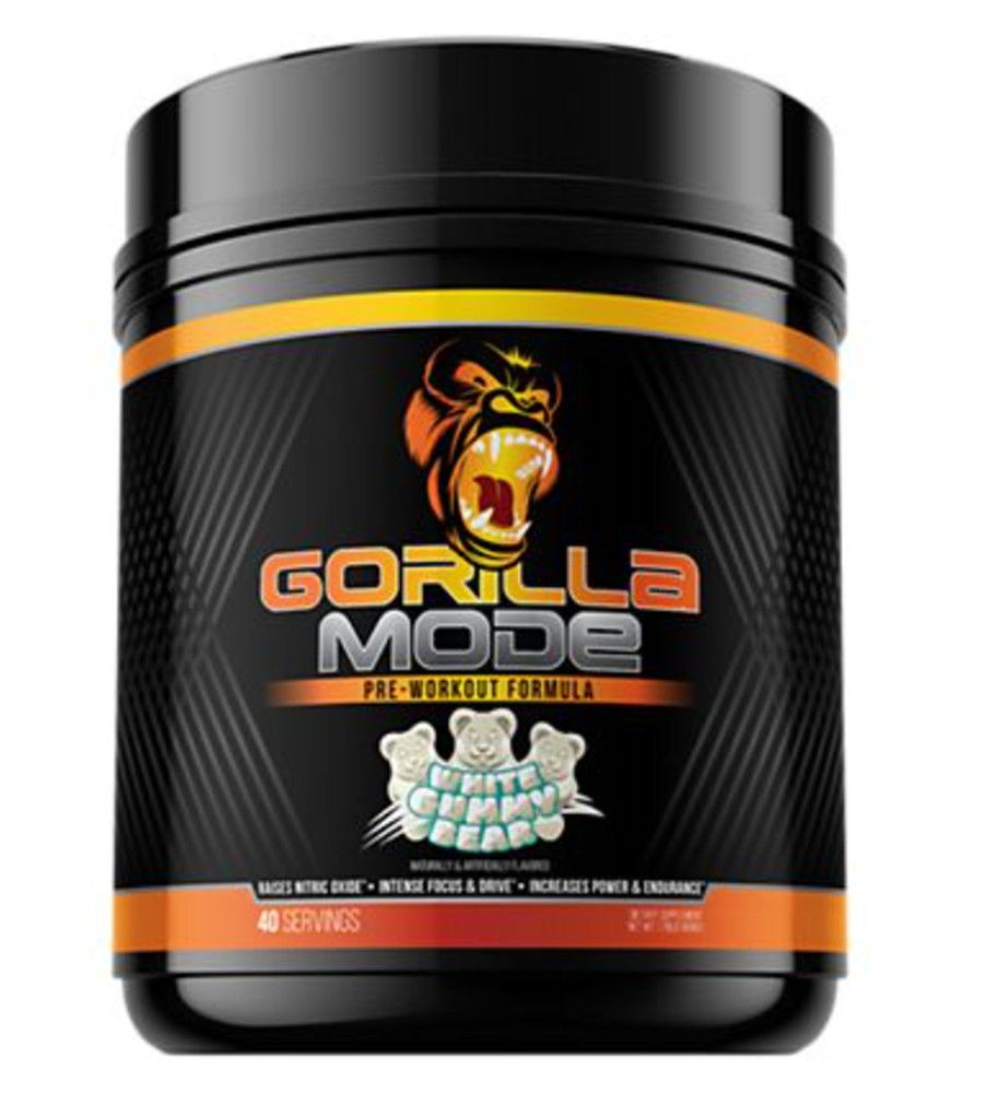 Gorilla Mode Pre-Workout Formula – White Gummy Bear (1.78 Lbs. / 40 Servings)