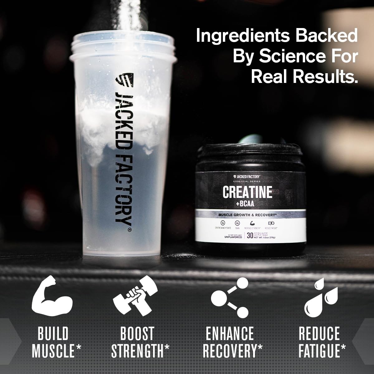 Creatine + BCAAs – Creatine Monohydrate + BCAA Powder for Increased Post-Work…