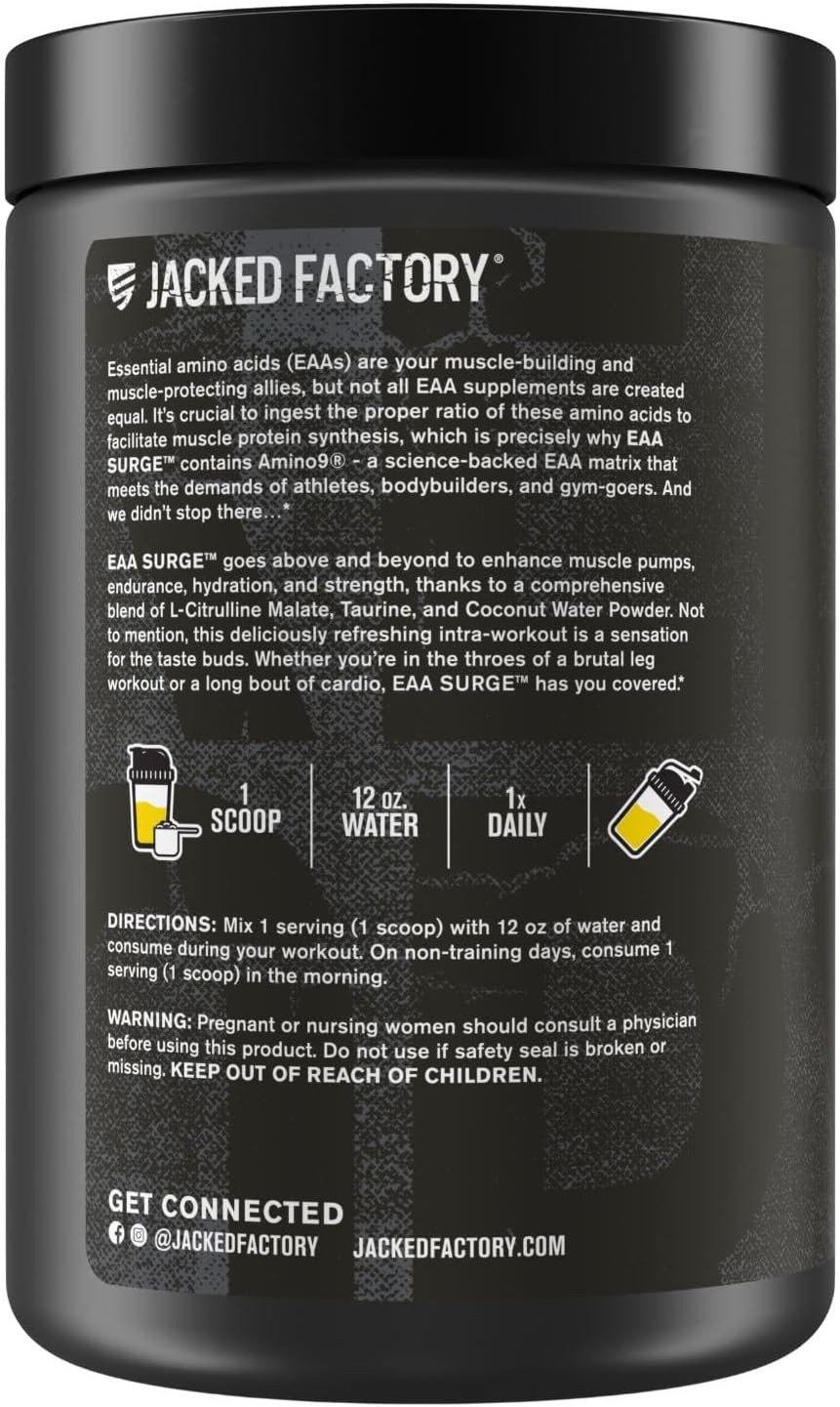 EAA Surge Essential Amino Acids Powder – EAAS & BCAA Intra Workout Supplement W