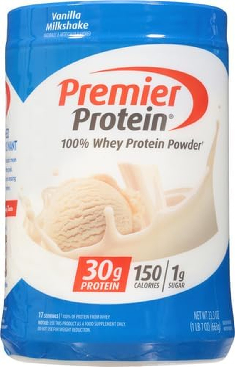 Premier Protein 100% Whey Protein Powder, Vanilla Milkshake, 30g Protein, 23.3oz