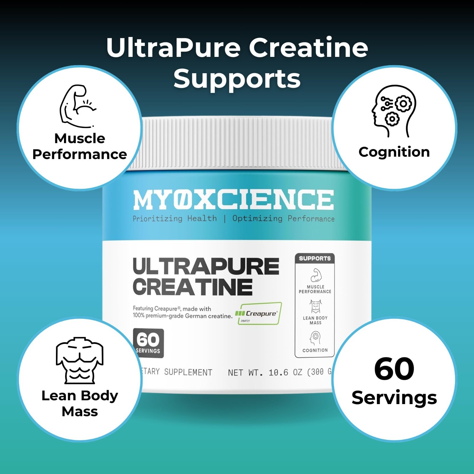 Creatine Monohydrate Powder | Supports Muscle Strength, Lean Mass & Cognition |