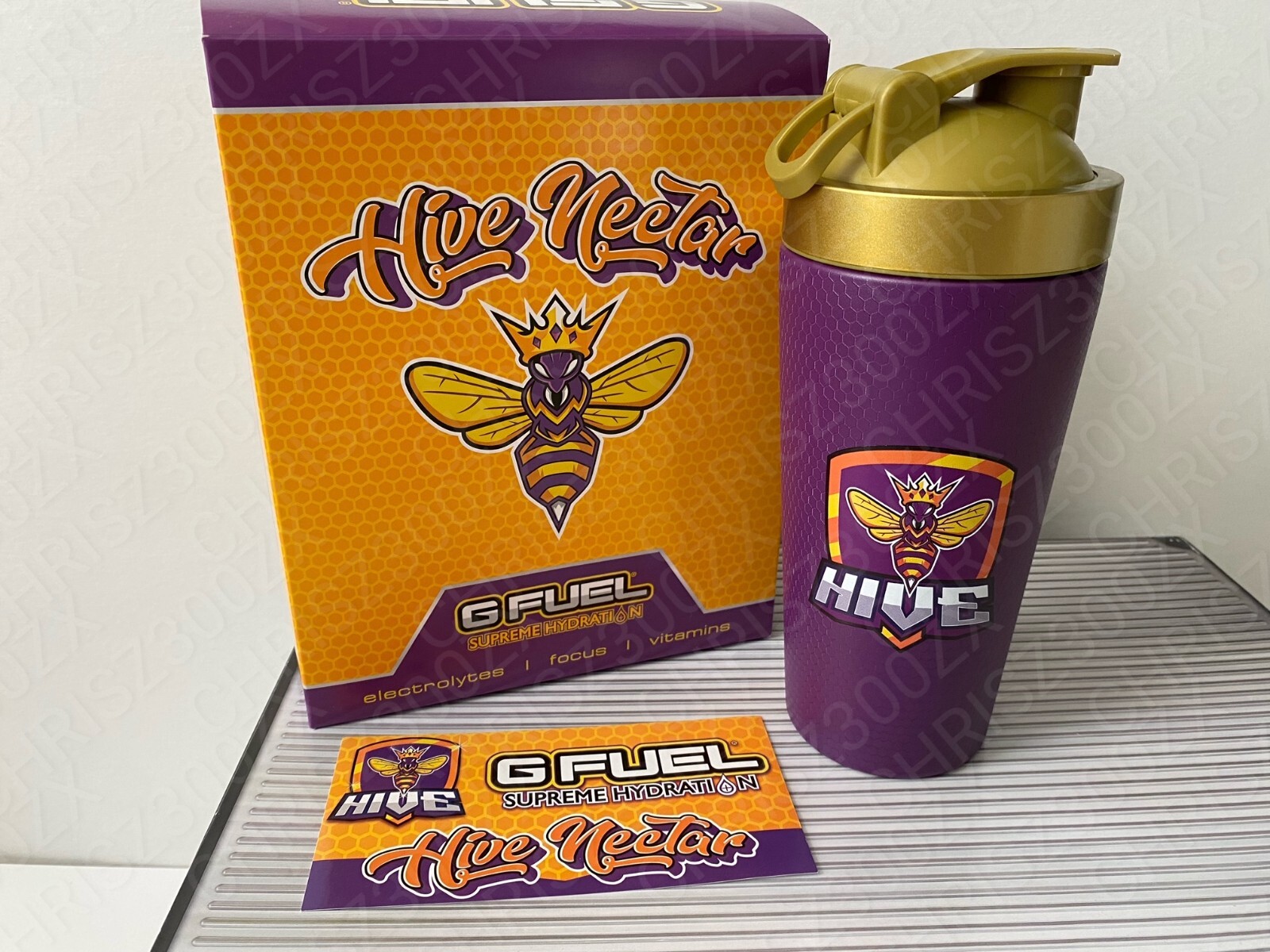 GFUEL Hive Nectar Supreme Hydration Collector’s Box + Metal Shaker ONLY G FUEL