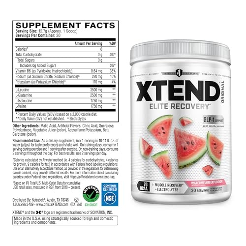 Xtend Original BCAA Powder 7g BCAAs Muscle Recovery