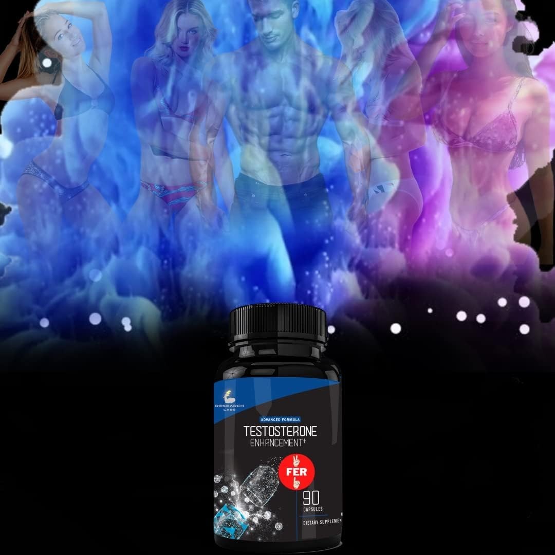 Natural Testosterone Booster 180ct – Made in USA, Gluten Free for Optimal Health