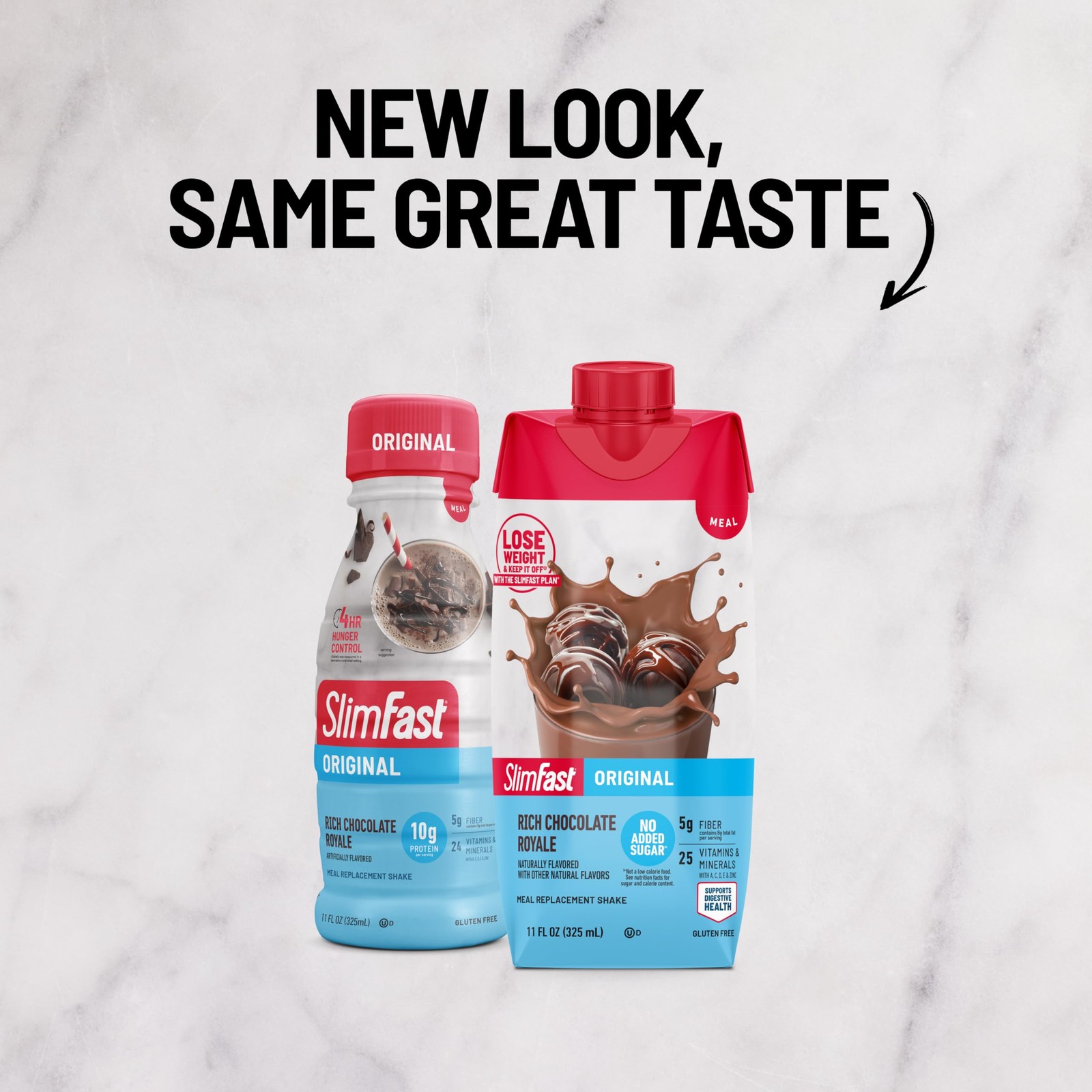 Slimfast Meal Replacement Shake Original Rich Chocolate Royale No Added Sugar