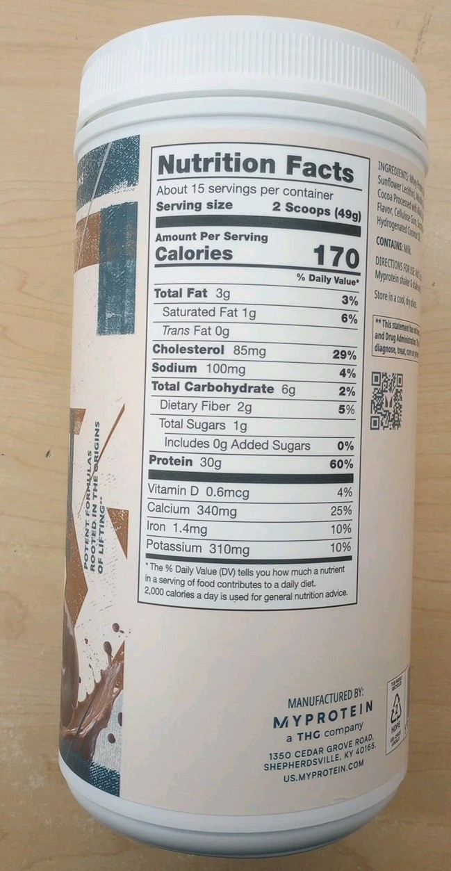 MyProtein Origin Protein 1.6 LBs 15 Servings Chocolate Glazed Donut Exp 7/2026