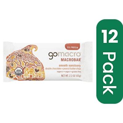 Gomacro – Bar Double Chocolate Peanut Butter Chip 2.3 oz (Pack of 12)