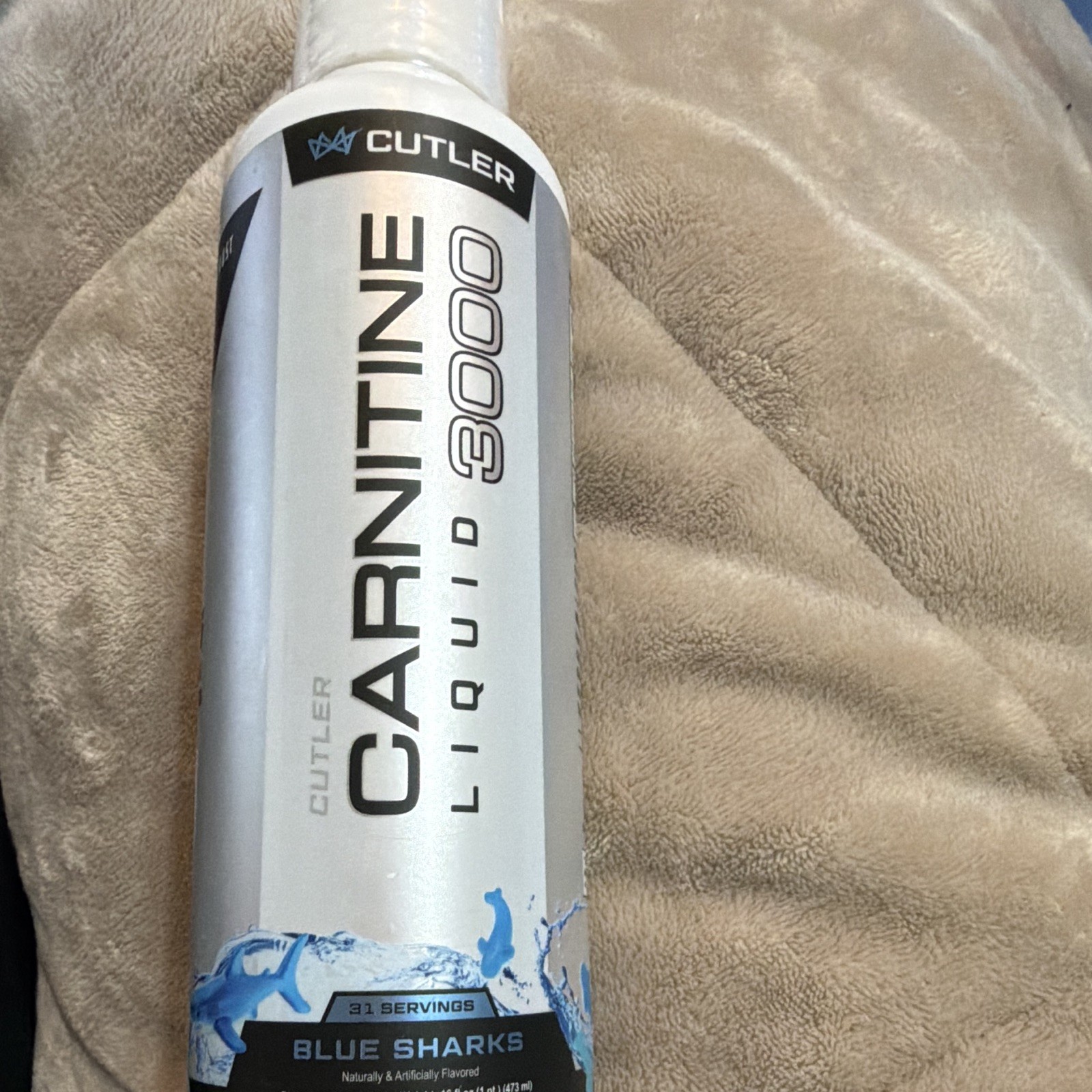 Cutler Nutrition L-Carnitine Liquid 3000mg Blue Sharks 16 fl oz Exp 08/2027