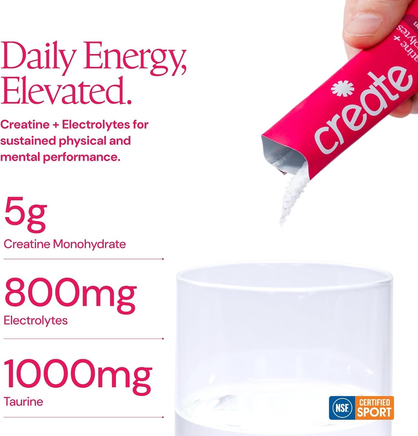 Daily Hydration Mix with Creatine & Electrolytes – Keto-Friendly Watermelon