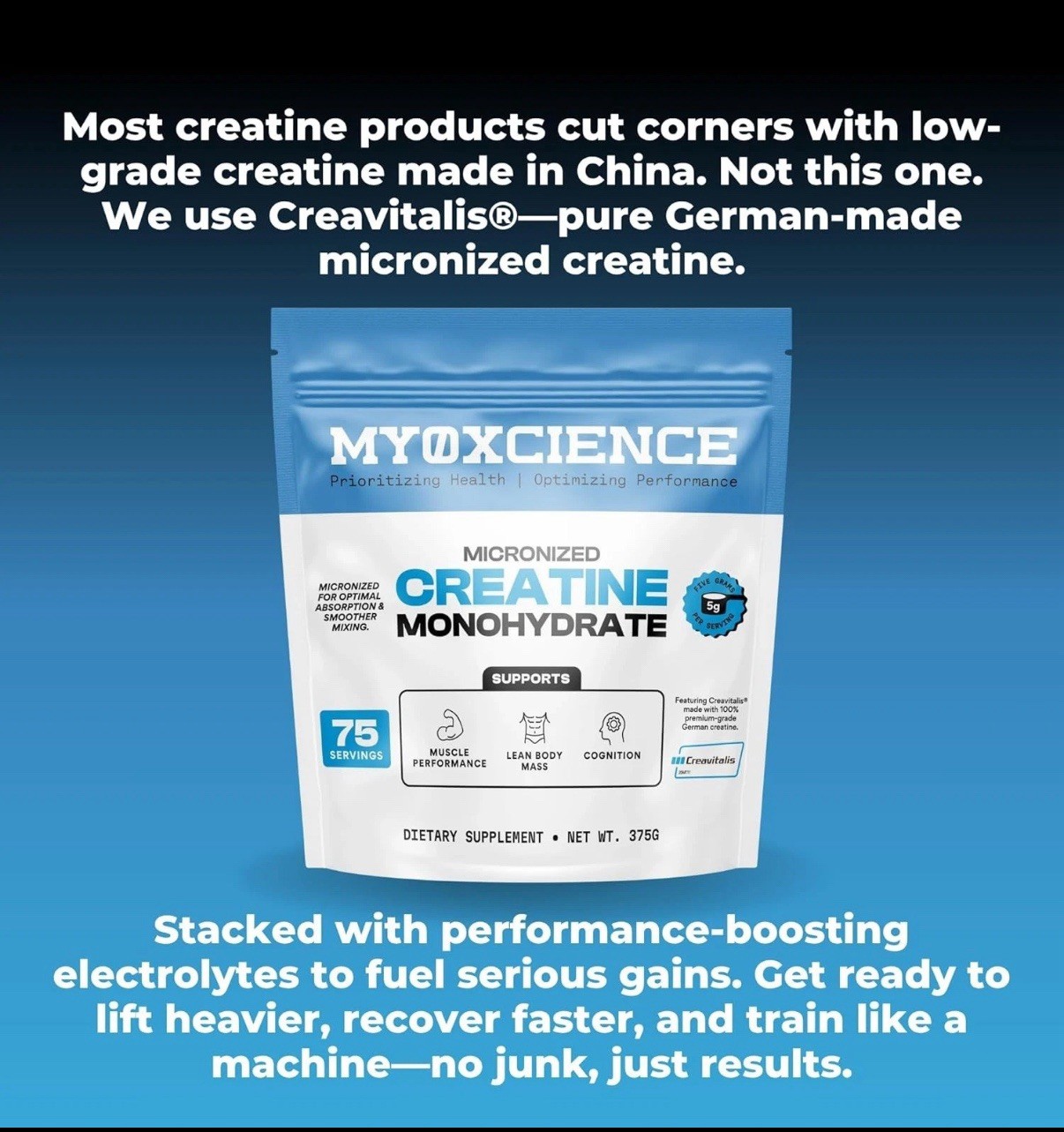 MYOXCIENCE Micronized Creatine | with 100% Creavitalis—The World’s Purest Mic…