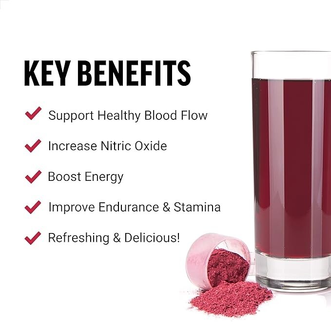 100% Beets Drink Mix, Superfood Powder with Nitrates, 30 servings