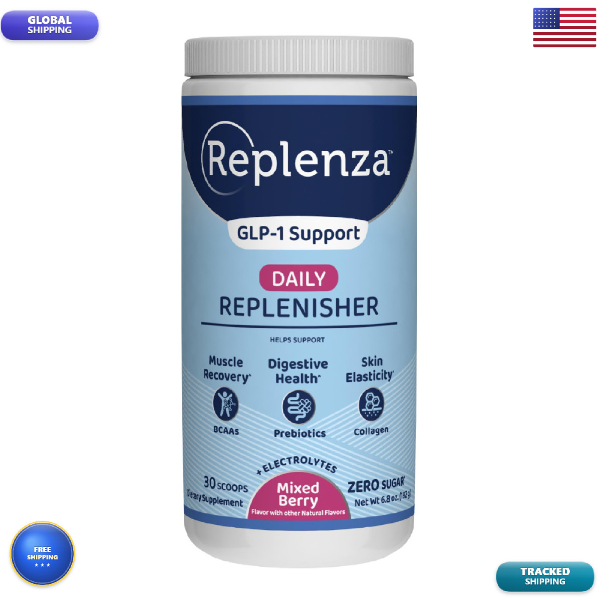 Replenza Daily Replenisher Nutritional Support Recovery Digestive Elasticity