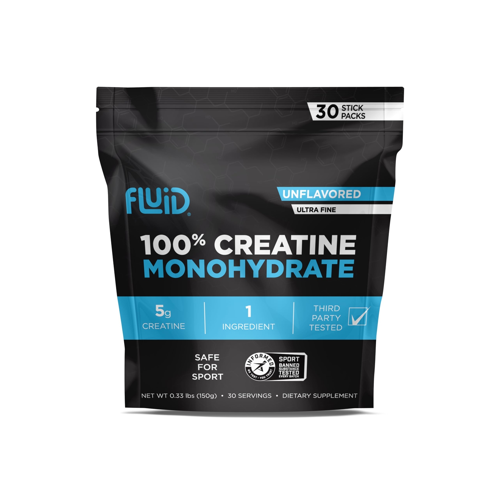 Fluid – Ultra-Fine Micronized 100% Creatine Monohydrate Informed Sport Certif…