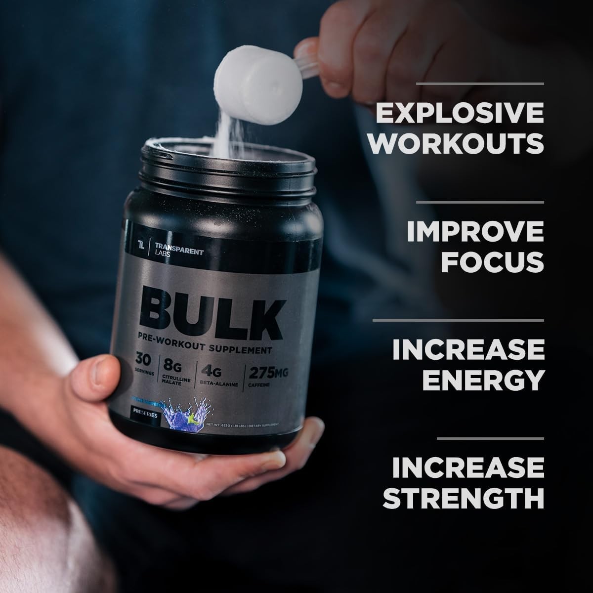 Blue Raspberry Pre-Workout Mix – 30 Servings of Pure Performance Power