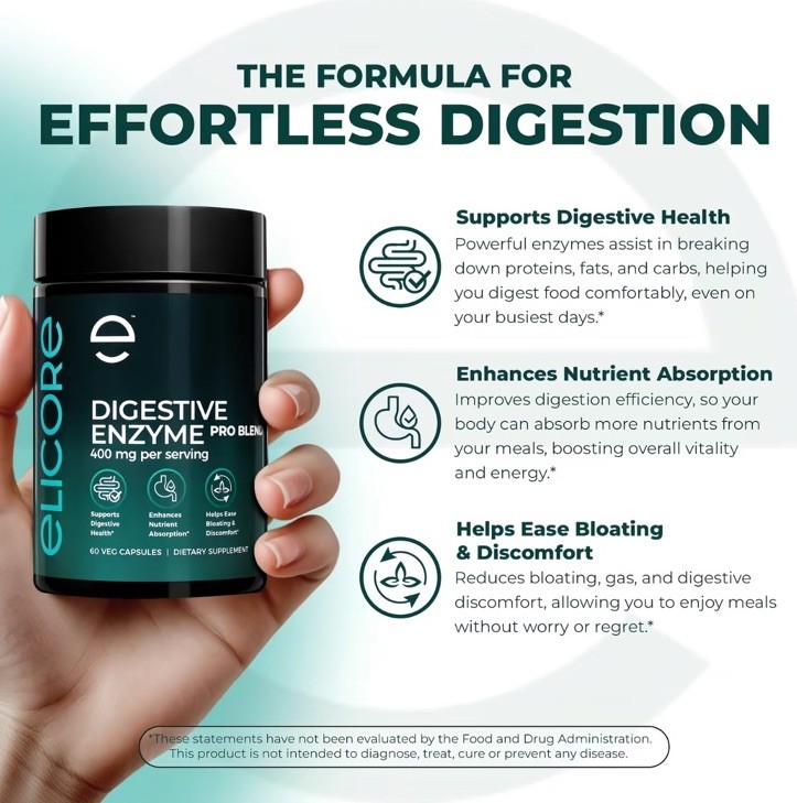 Premium Digestive Enzyme Pro Blend with Bromelain & Papaya Enzyme Exp 7/26