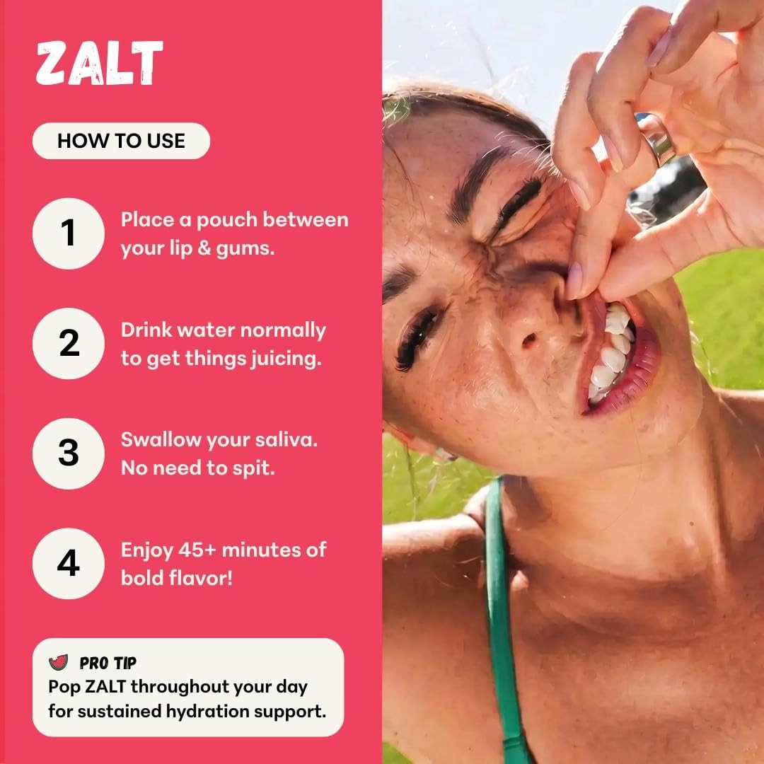 ZALT Electrolyte Pouches, Zero Caffeine Hydration Pouch, Electrolytes with Vi…