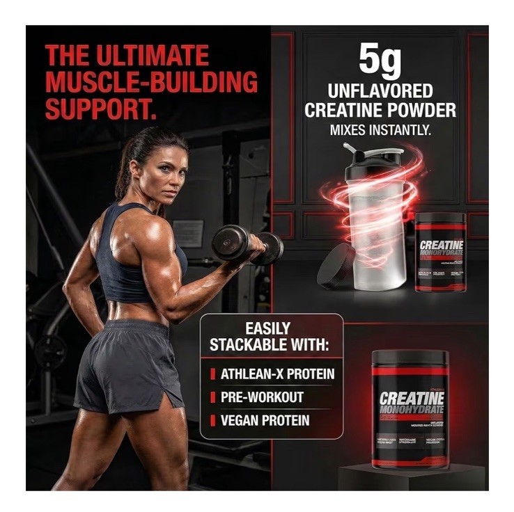ATHLEAN-X Creatine Monohydrate Powder 1lb 90 Servings Unflavored New