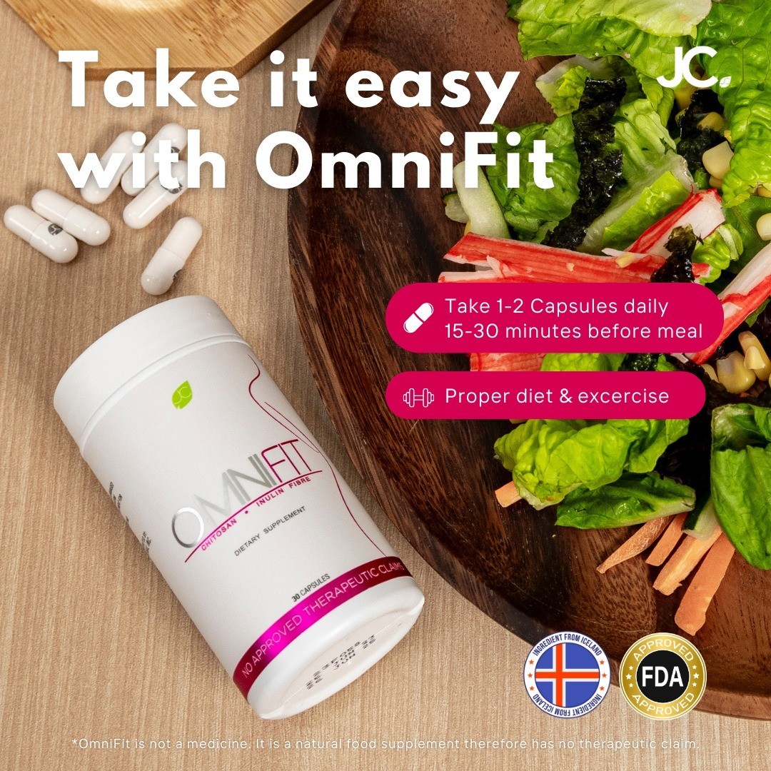Omnifit by JC (Premiere) Chitosan from Iceland and Inulin Fiber,Bottle: 30 Caps