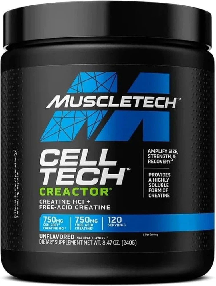 Cell-Tech Creactor Creatine HCl Powder – 120 Servings, Unflavored Muscle Builder