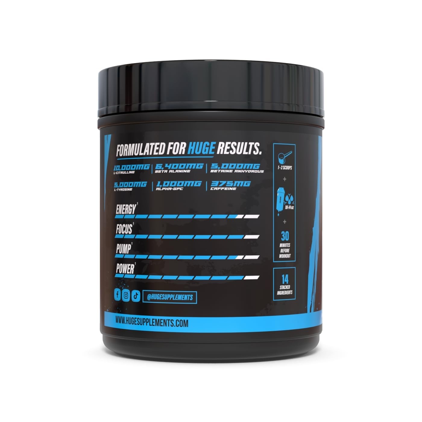 Advanced Pre Workout Powder – Boost Energy, Focus & Performance, 10g L-Citrullin