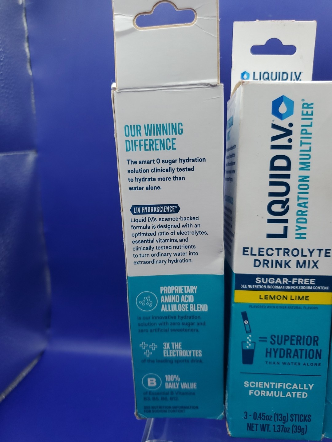 3 Pack Liquid I.V. Hydration Multiplier Electrolyte Drink Mix Lemon-Lime 3ct Ea.