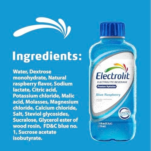 Electrolyte Drink Pack of 12 – Blue Raspberry Flavor, Hydration & Recovery, 21 F