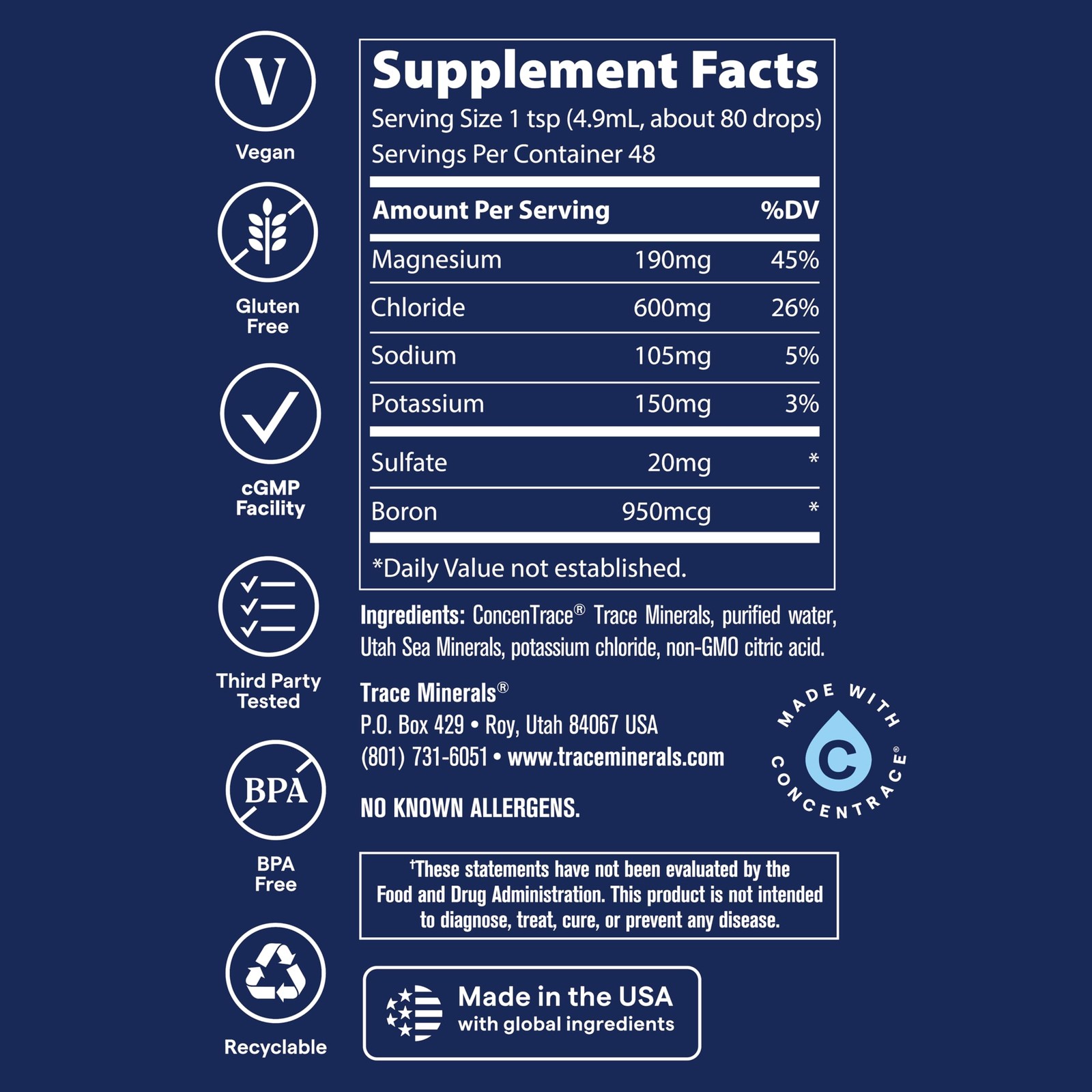 Trace Minerals 40,000 Volts – Supports Hydration, Energy, 8 Fl Oz (Pack of 1)