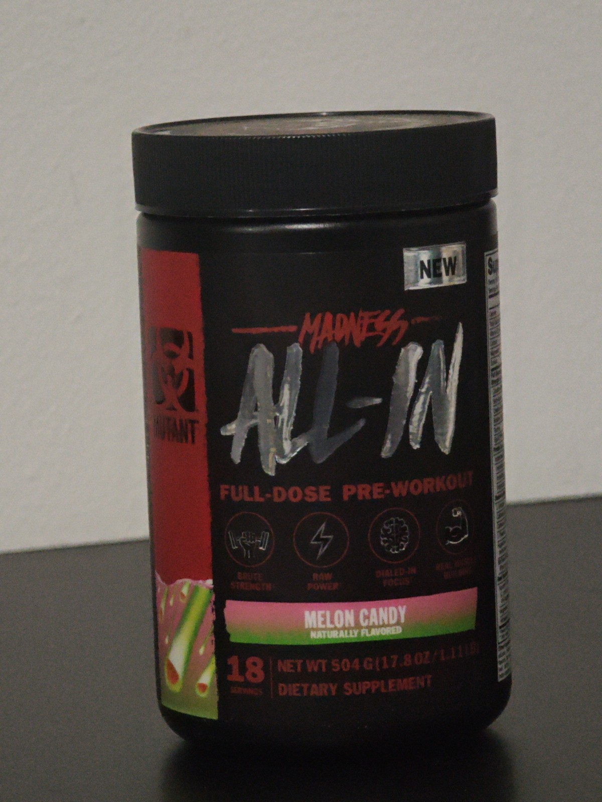 Mutant Madness All-in Full-Dose Pre Workout 504g | Melon Candy 18 Serv.