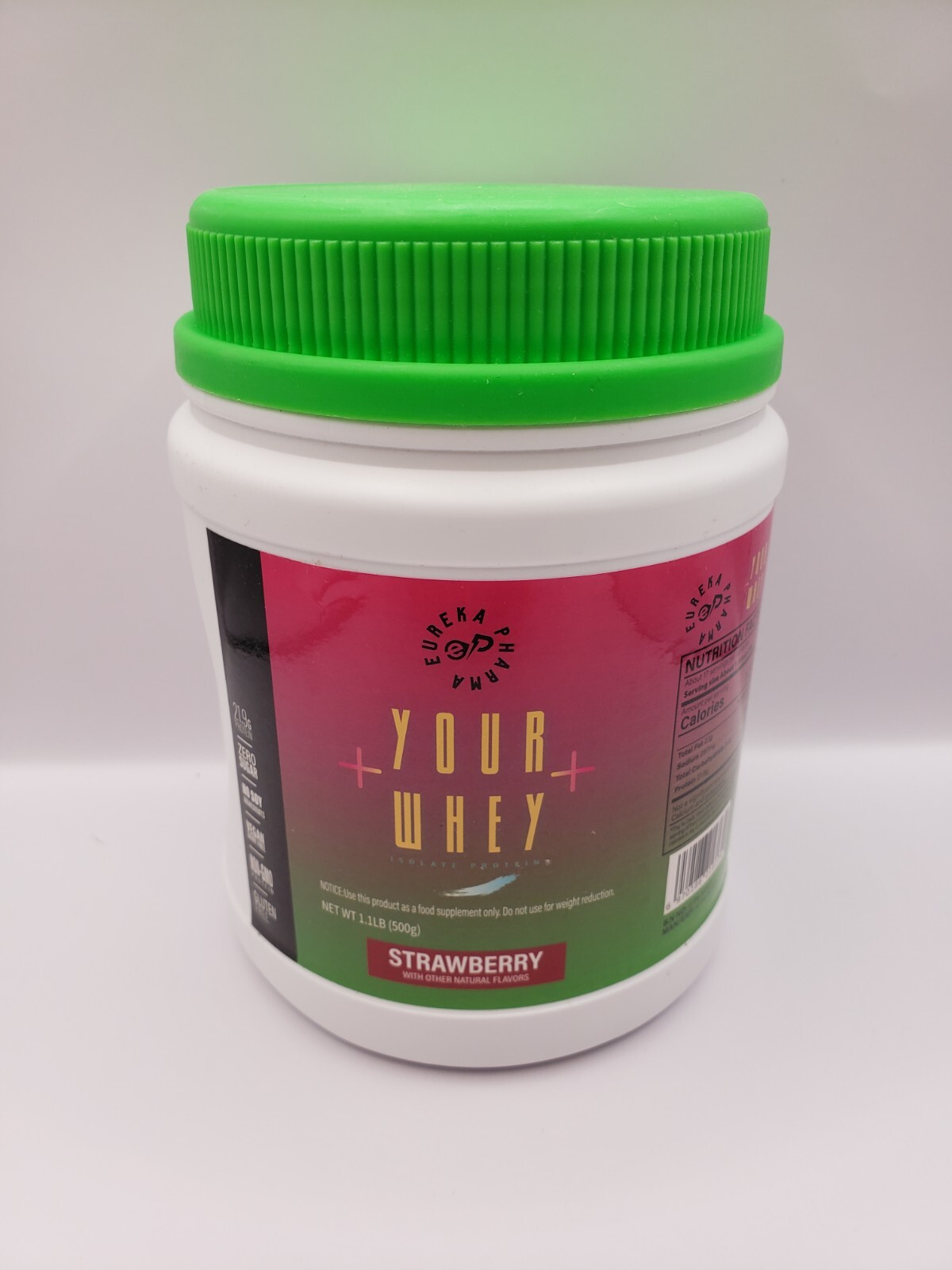 YOUR WHEY Plant based Vegan Protein Powder,1.51lb – Strawberry Flavors