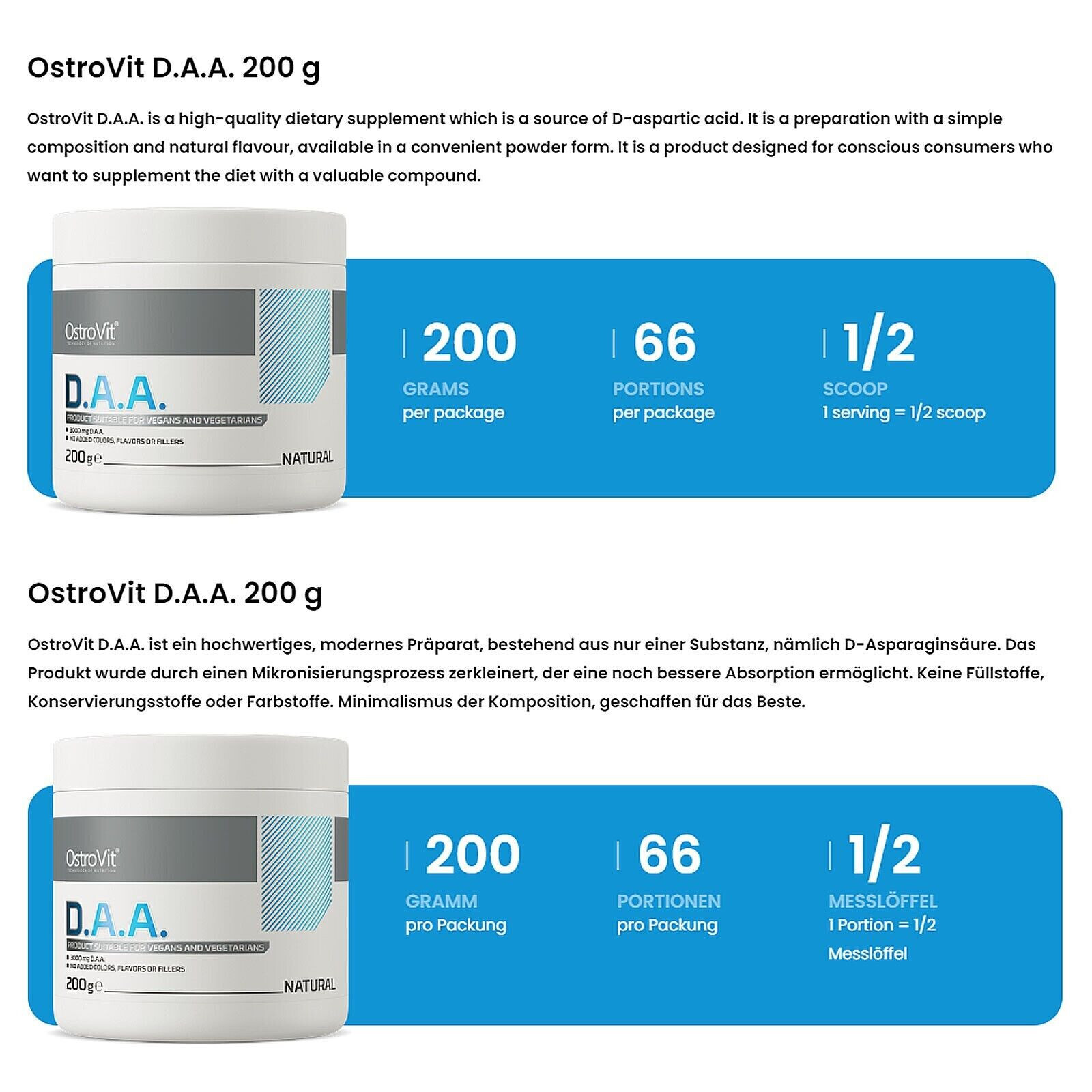 SALE SALE SALE DAA 200g D-Aspartic Acid Natural Testosterone Booster