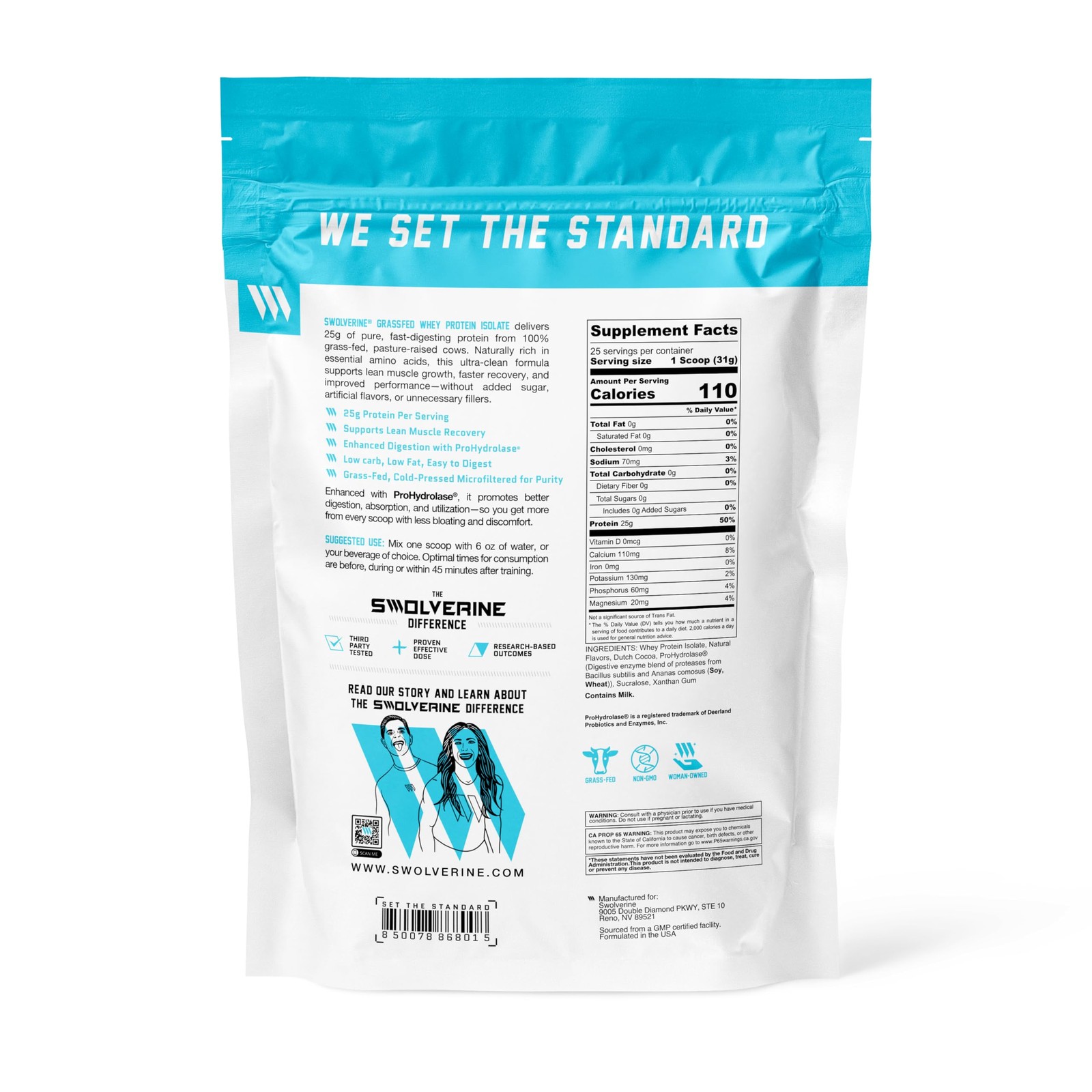 Swolverine Whey Protein Isolate Powder – 25g Protein, FastDigesting WPI with …
