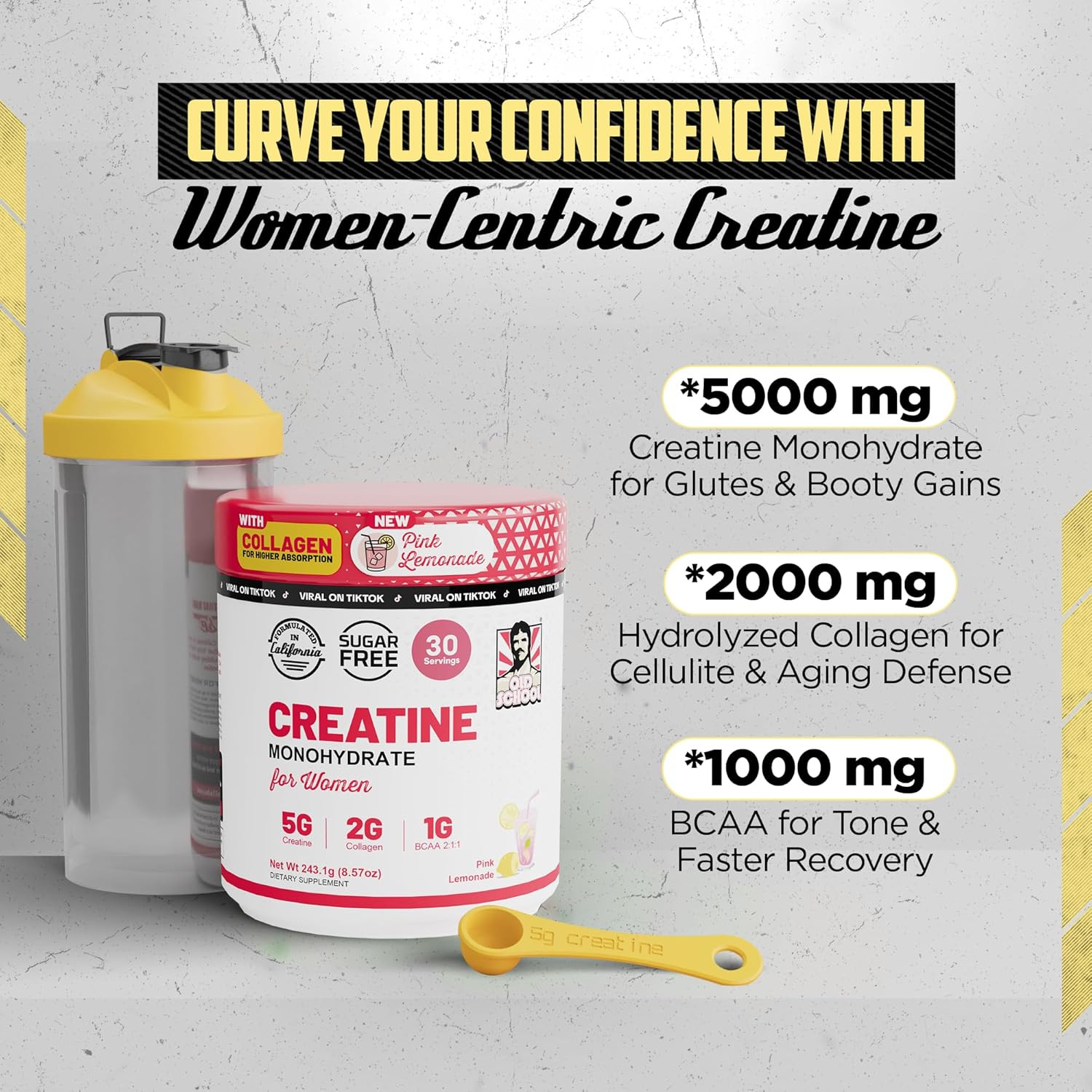 Creatine for Women–Post-Workout Supplement with 5000Mg Creatine Monohydrate Powd