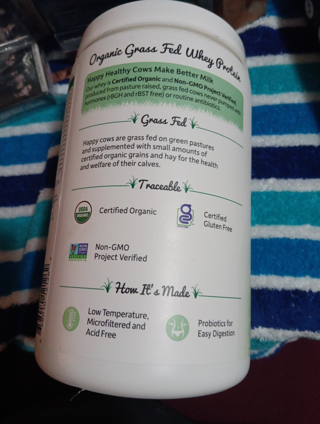 Garden of Life Organic Whey Protein, Grass-Fed, Vanilla, 13.33 oz (378 g)