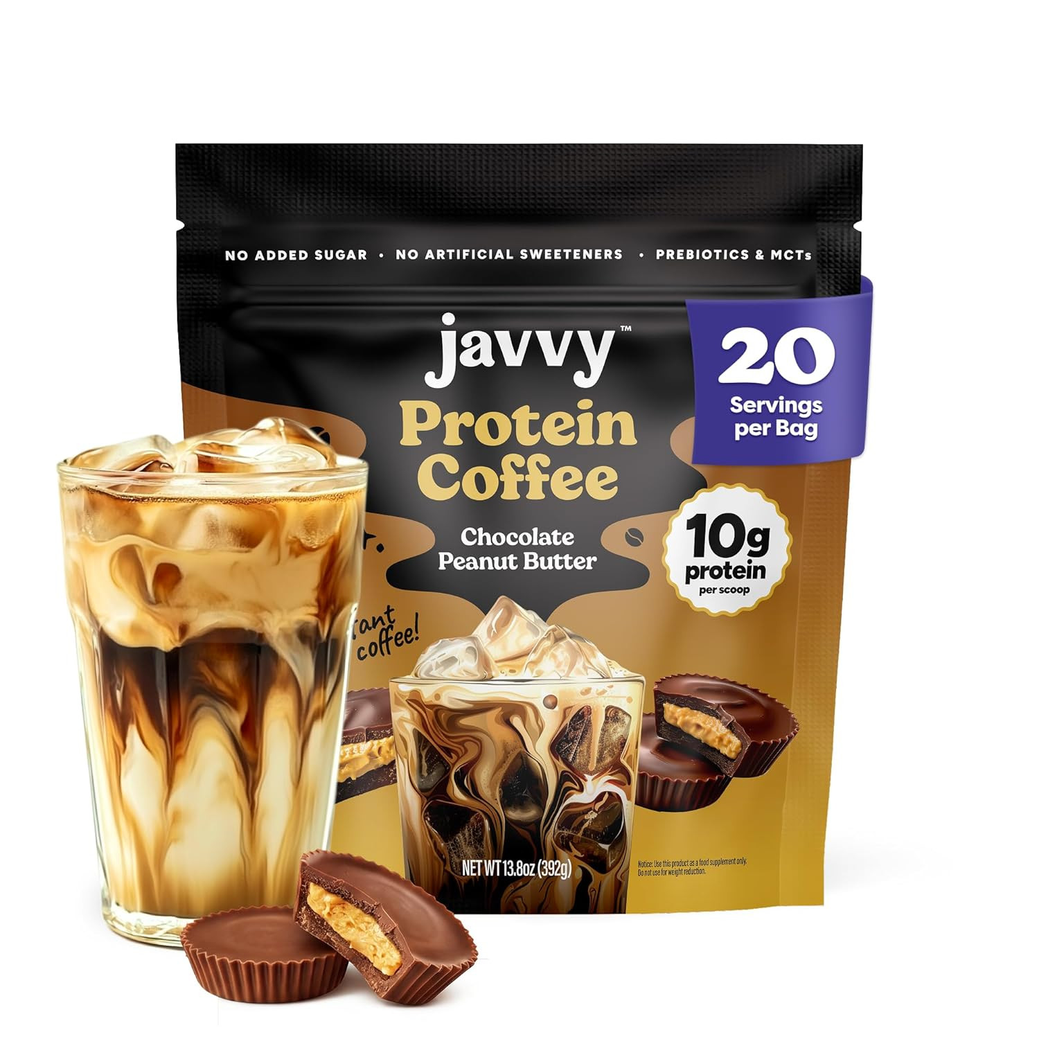 Chocolate Peanut Butter Protein Iced Coffee – Premium Whey Protein & Instant Ice