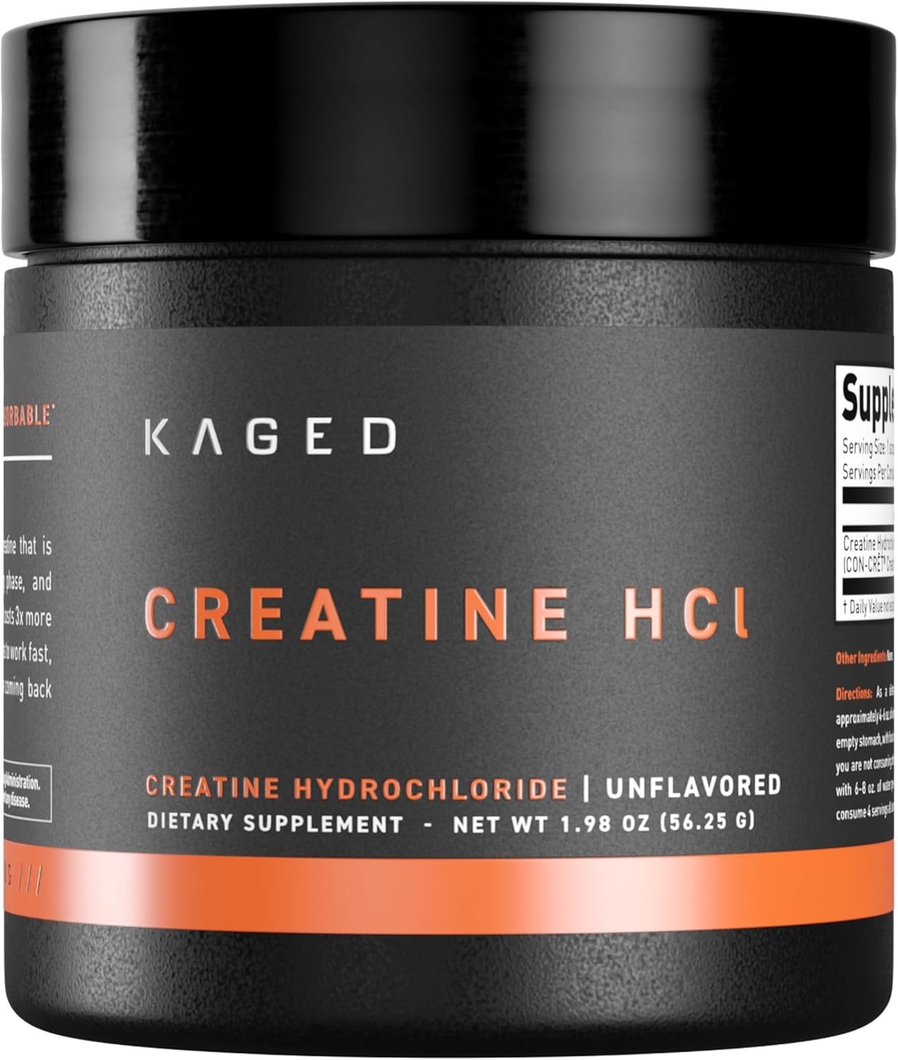 Highly Soluble Creatine HCl Powder – 750mg, 75 Servings for Optimal Performance