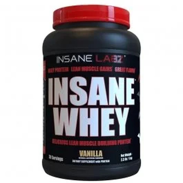 Insane Labz Insane Whey,100 Muscle Building VANILLA 2LB