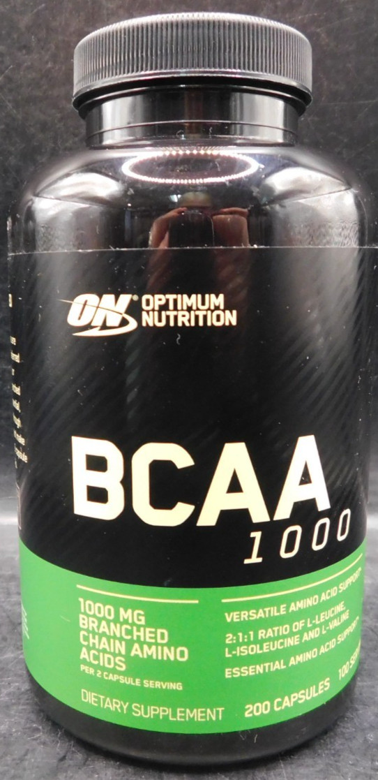 Optimum Nutrition BCAA 1000 200 Caps Exp: 10/26 New & Sealed