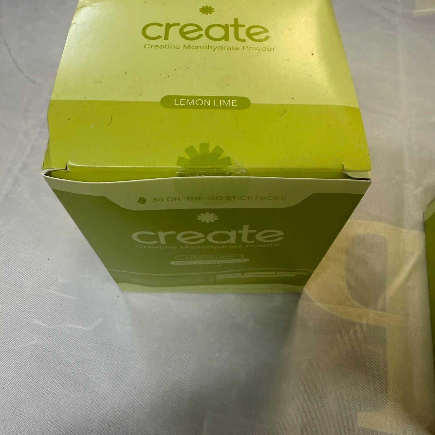 2x Create Creatine Monohydrate Powder Lemon Lime 30 On-the-go sticks Exp. 01/27