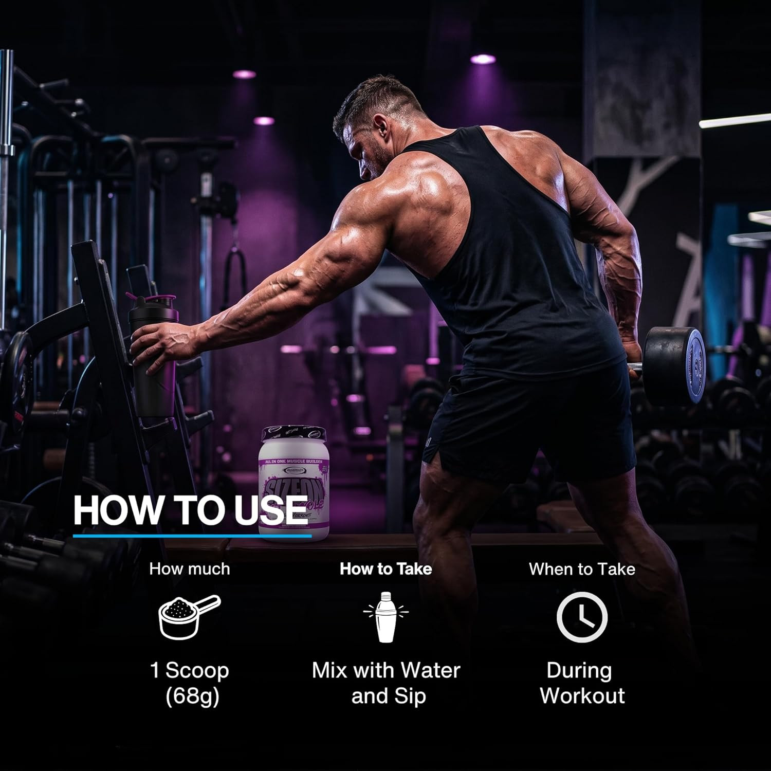 Sizeon Intra Workout, Whey Protein Powder, the Ultimate Hybrid Intra-Workout Ami