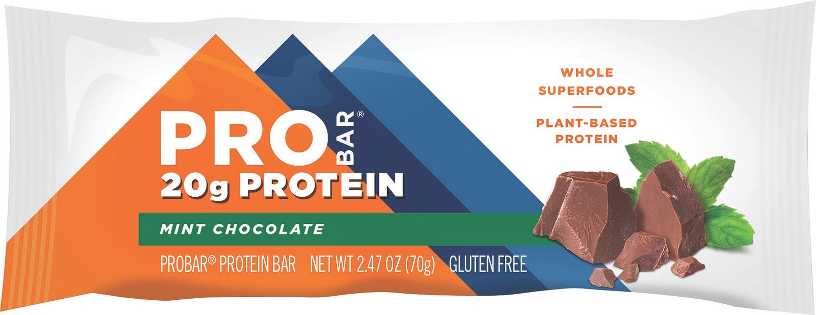Probar Base Choco Mint Protein Bar – 20g Gluten-Free, Omega-3 Energizing Snack