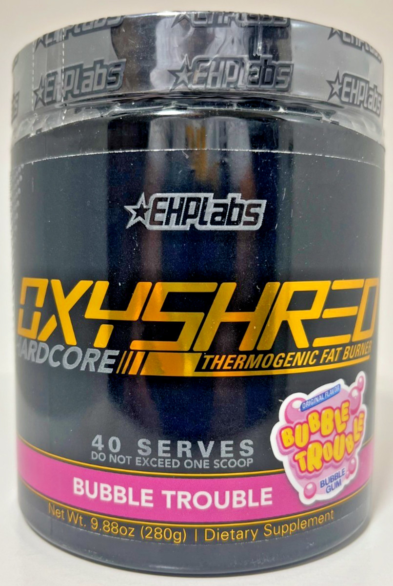 EHP Labs Oxyshred Hardcore Pre-Workout Thermogenic Bubble Trouble 40svg New