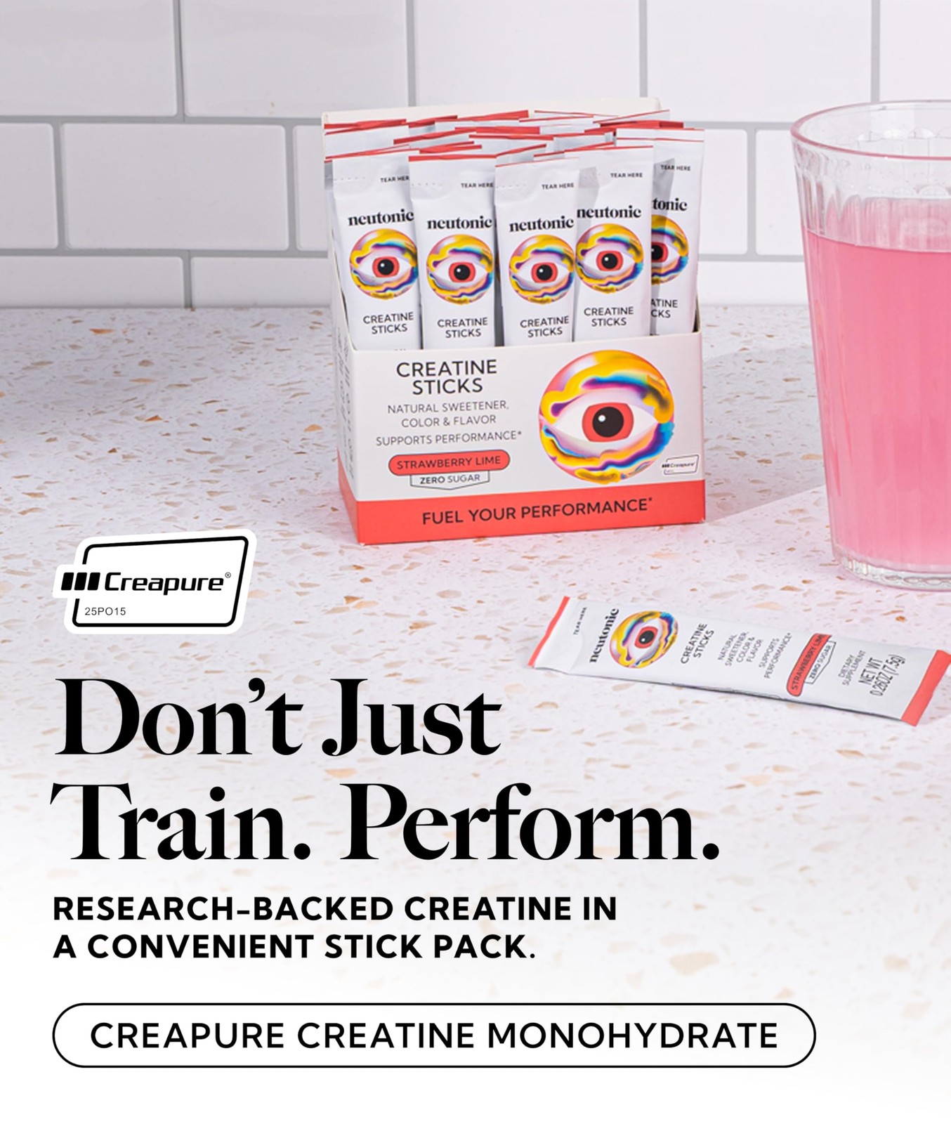 Creatine Monohydrate | Strawberry Lime Flavored | Premium Micronized Creatine…