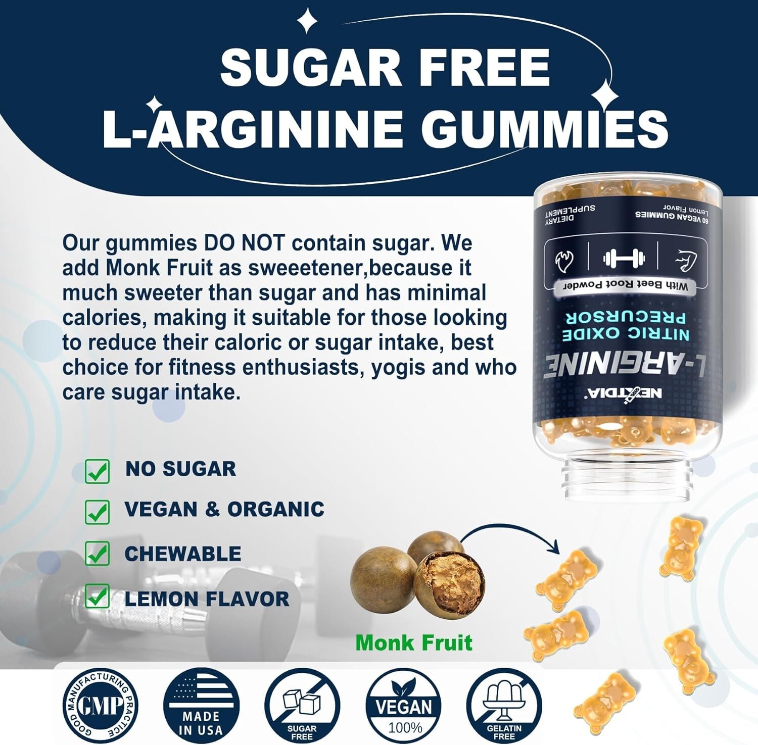 Oxido Nitrico y L-arginina Extra Fuerte Para Aumentar La Energia Muscular