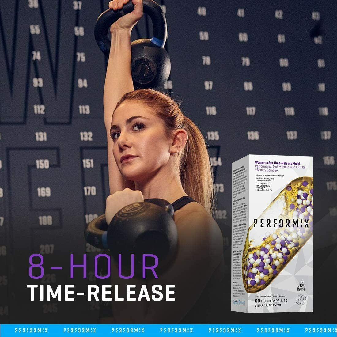 PERFORMIX Women’s 8 Hour Vitamin Time-release w/ Fish Oil *BUSTED CAPS* 2-Pack