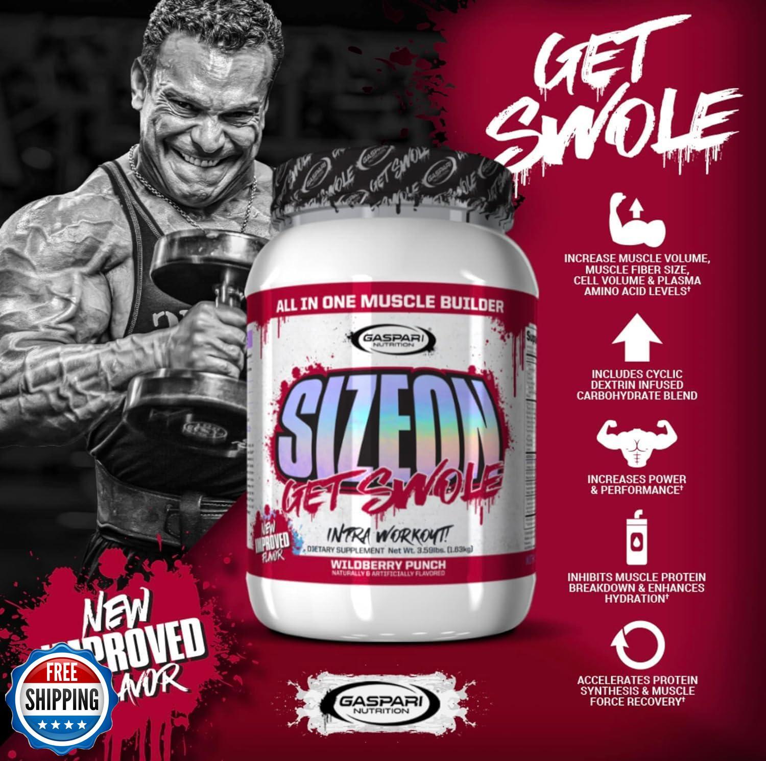 Gaspari Nutrition SizeOn, The Ultimate Hybrid Intra-Workout Amino Acid and Cr