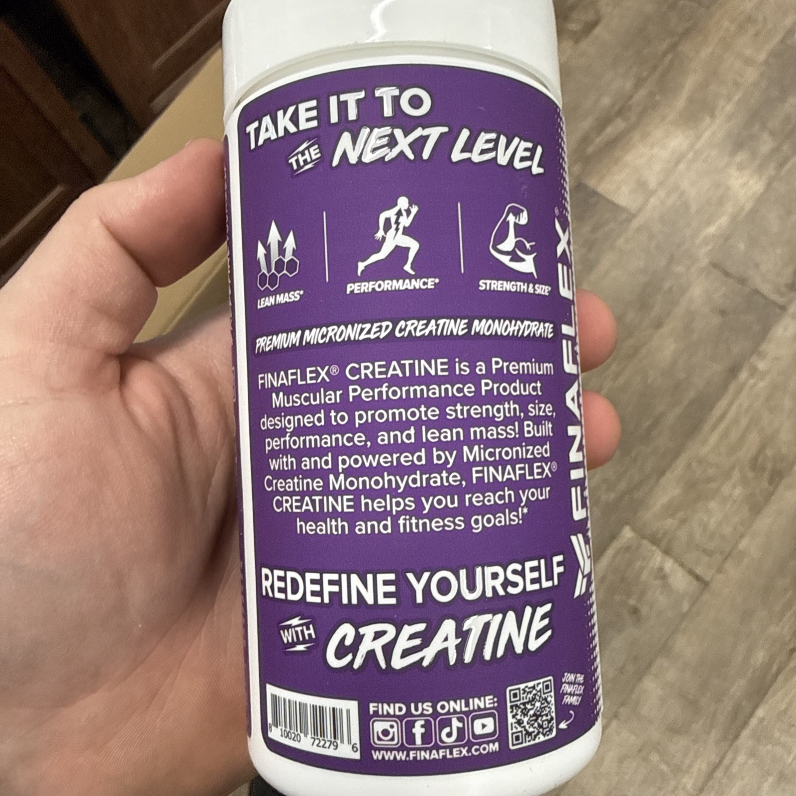 FinaFlex Creatine Monohydrate: Promote Muscle Size, Strength, Performance 150ct