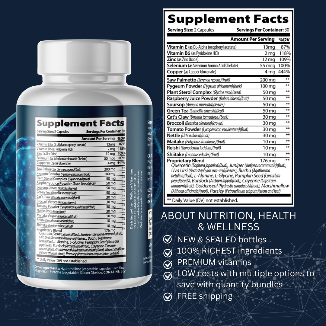 Prostat+ Max- Prostate Support- 4 Bottles- 240 Capsules