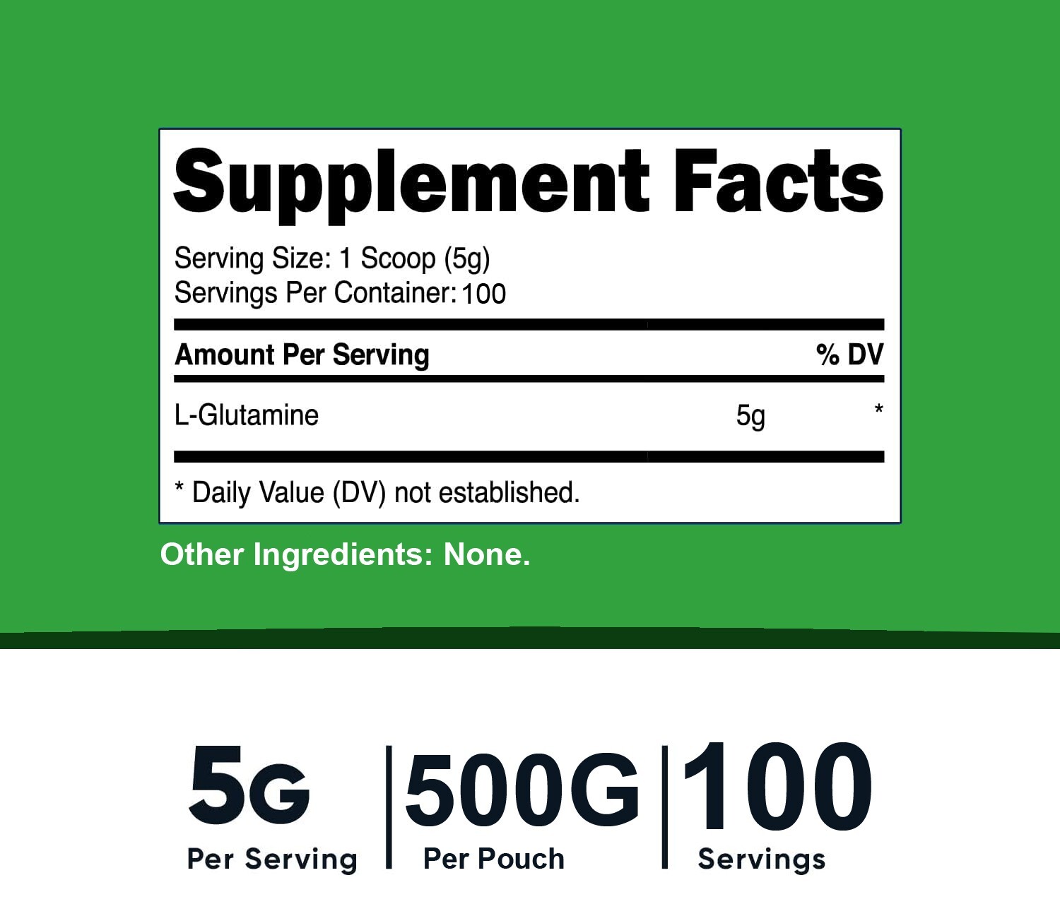 3 PACKS L-GLUTAMINE POWDER 1.1 lb (500g) KOSHER PHARMACEUTICAL GRADE