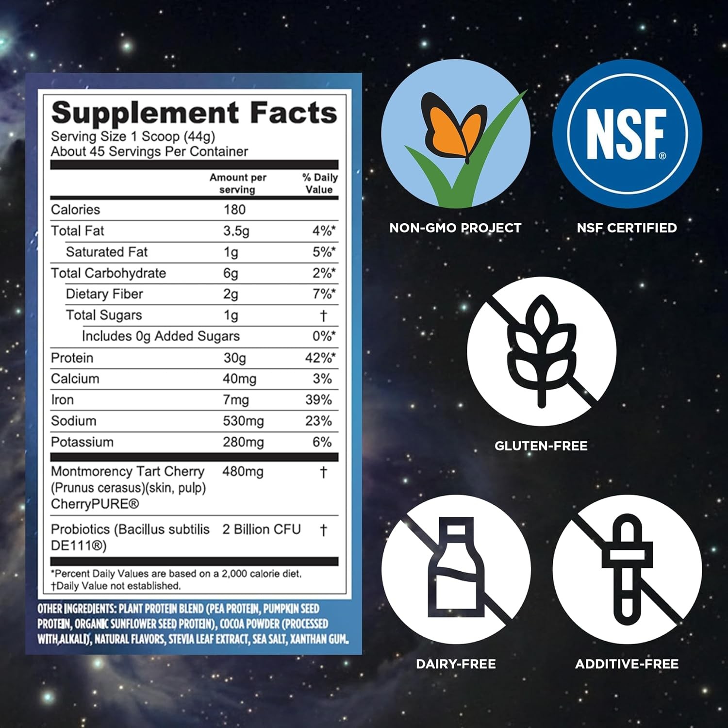 Protein + Recovery, Chocolate – 30G n Protein, Dairy & Gluten Free, Probiotics,